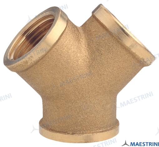 FITTING ¨Y¨ 1''1/4  F.F.F.  BRASS CR GS30876