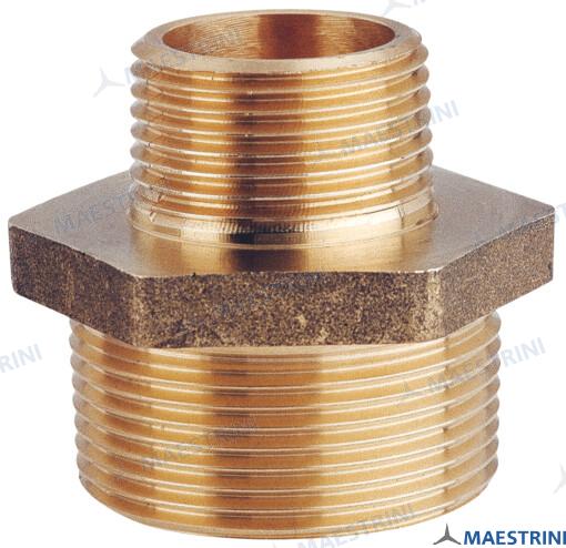 REDUCING NIPPLE 1'' X 3/4'' M.M. BRASS C GS30892