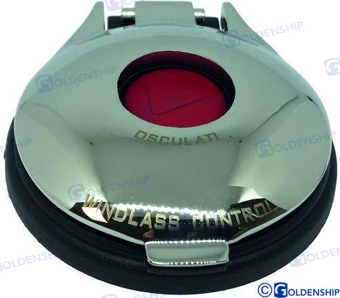 Διακόπτης ποδός κόκκινος inox GS63099