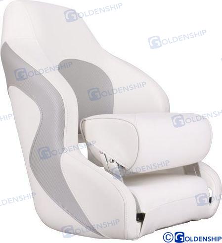 SPORT SEAT BOLSTER WHITE/GREY GS73251