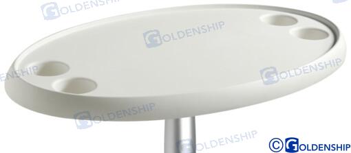 TABLE OVAL WHITE 762 X 457 MM GS73491