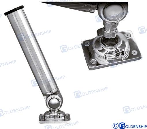 CHROMED BRASS "CLICK" ROD HOLDER 360º GS75120