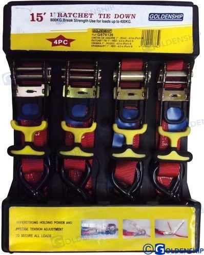 RATCHET TIE 1" - RED - 4,5 M (4) GS76126