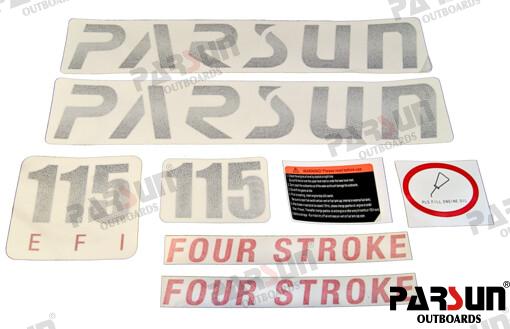 FULL SET OF F115 STICKERS, TOP COWLING PAF115-09090000