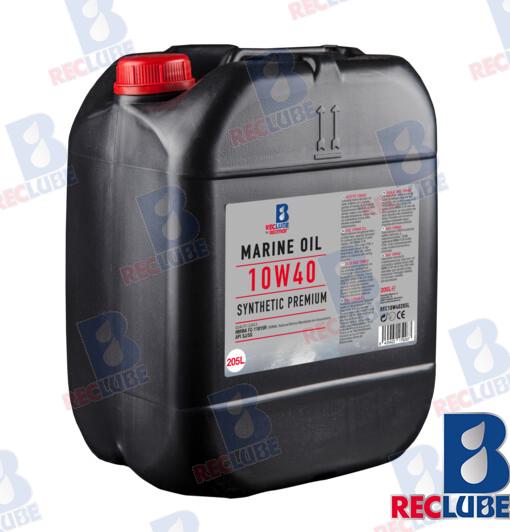 MARINE OIL 10W-40 SYNTHETIC 205L REC10W40205L