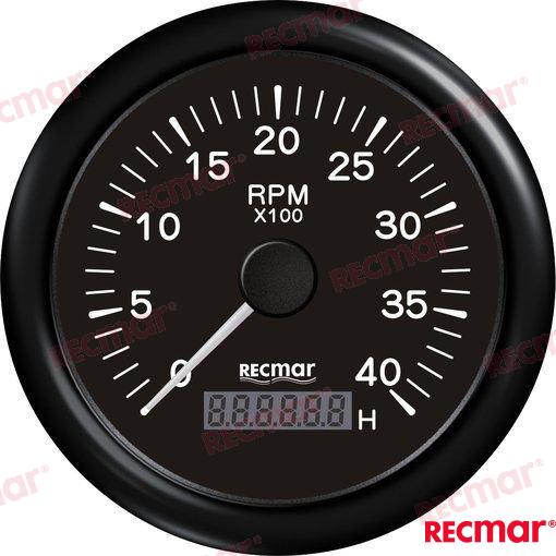 Στροφόμετρο & Ωρόμετρο (0-4000RPM) Μαύρο RECKY07204