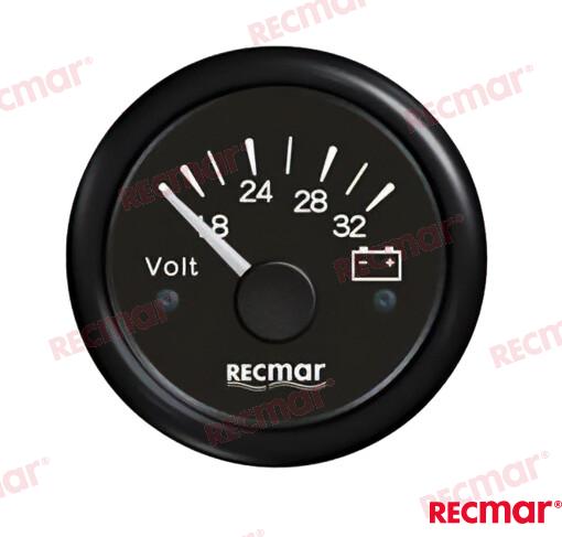 Βολτόμετρο 8-32V Μαύρο RECKY13201