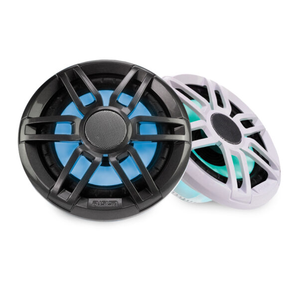 Fusion Ηχεία Sports LED XS-FL65SPGW, 240W, 6,5", με Γκρι & Άσπρο Κάλυμμα, Σετ