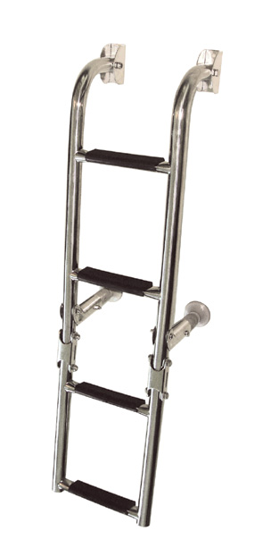 Σκάλα Αναδιπλούμενη, 2+2 σκαλιά, Inox 316, 90⁰, Μ760xΠ205mm