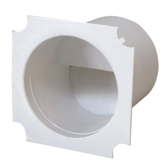 EVO Σύνδεσμος Αεραγωγού, 80x80x70mm, Άσπρος