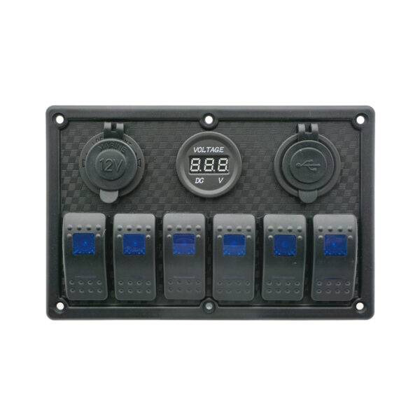 Πίνακας Ελέγχου με 6 Διακόπτες και LED, 12V/24V