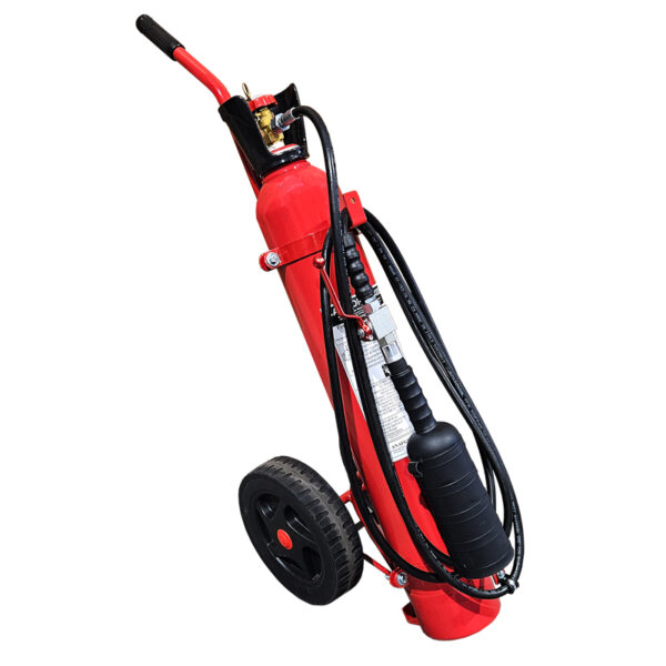 Πυροσβεστήρας Tροχήλατος,CO2, 10kg,με Σωλήνα, Χοάνη&Ακροφύσιο,SOLAS/MED(EN,FR,ES,PT)