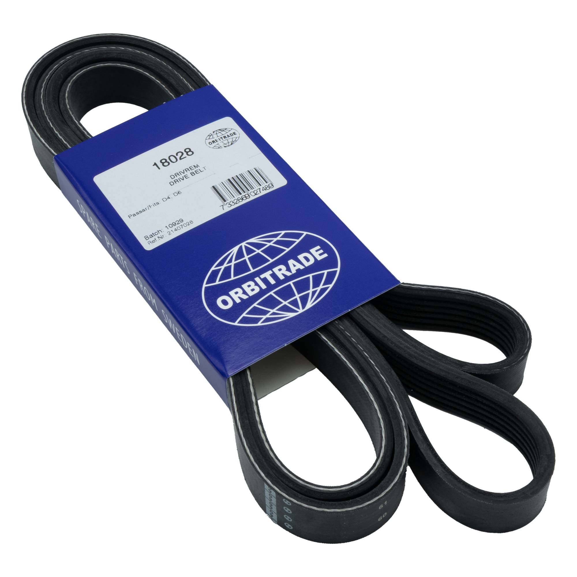 Drive belt Multi-V D4, D6, with servo steering FRG18028